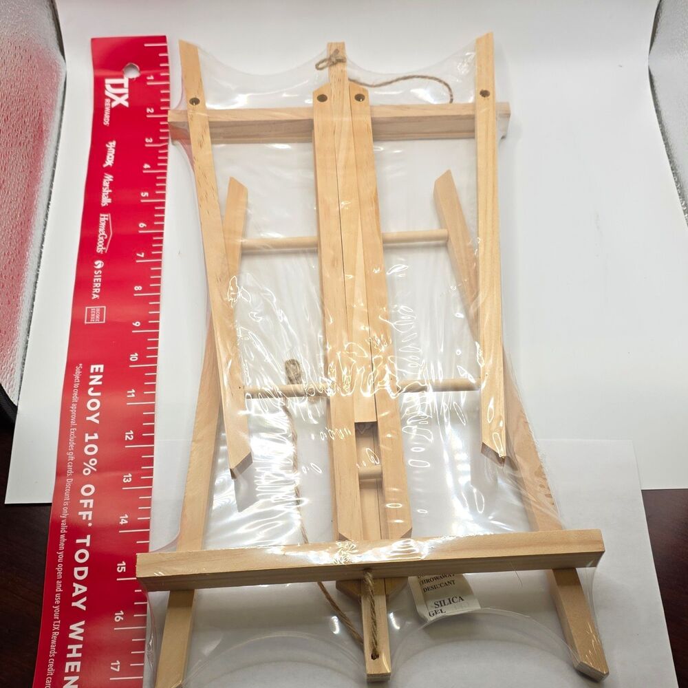 (2 per pack)Juvale Wood Folding Display Easel, Freestanding Small